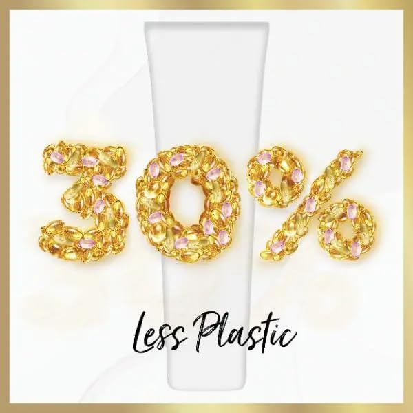 The Pantene Active Nutri Plex XL - Smooth and Sleek Conditioner (350ml) tube displays 30% Less Plastic in gold and pink jewel-like text, reflecting Pantene’s dedication to smooth hair and sustainability.