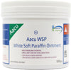 A white tub labeled BP White Soft Paraffin BP (500g). This emollient hydrates and soothes dry skin. For external use only.