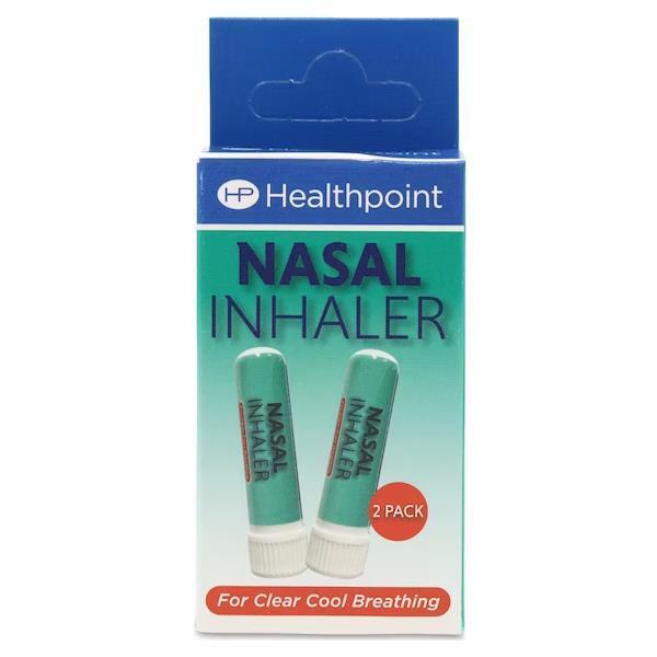 Healthpoint Nasal Inhaler (2pack) by Healthpoint features two green inhalers for clear, cool breathing—ideal for sinus relief.