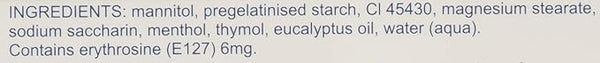 Image of Ceplac Endekay Plaque Disclosing (12 Tablets) ingredients: mannitol, pregelatinised starch, C 45430, magnesium stearate, sodium saccharin, menthol, thymol, eucalyptus oil, water (aqua). Contains 6mg erythrosine (E 127). Perfect for enhancing dental hygiene and oral care routines.