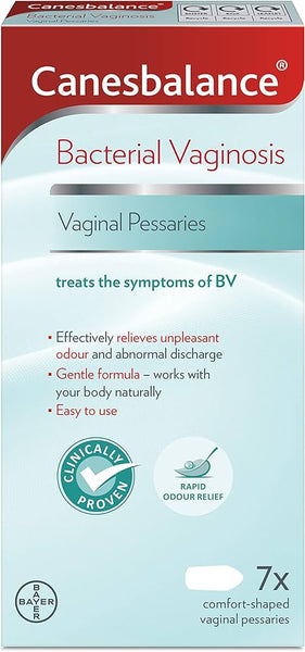 Canesbalance Bacterial Vaginosis Vaginal Pessaries (7 pessaries) by Canesbalance offer rapid odour relief and a gentle, clinically proven formula for optimal vaginal health. Includes 7 comfort-shaped pessaries.