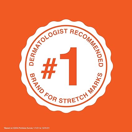 A badge with the text #1 Dermatologist Recommended Brand for Stretch Marks features PurCellin Oil in Bio-Oil Skincare Oil (200ml). A survey from 1/1/21 to 12/31/21 supports its effectiveness for skin conditions.