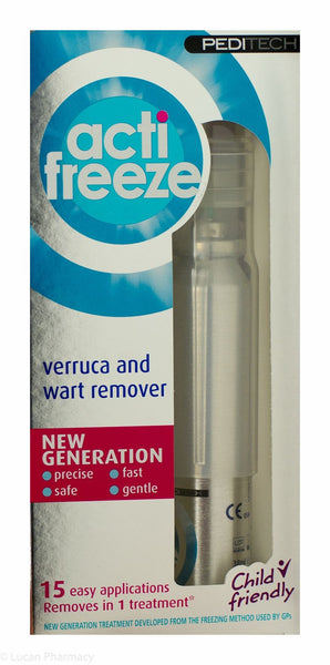 Introducing Peditech Actifreeze Verruca And Wart Remover, a child-friendly solution offering 15 precise applications for fast and gentle wart removal tailored to your familys needs.