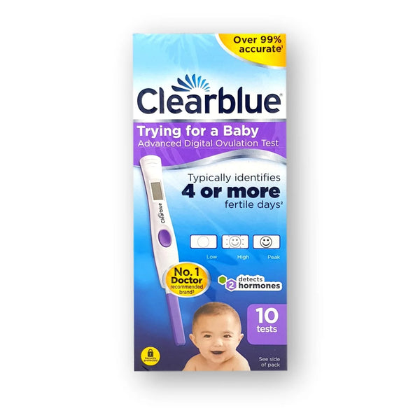 The Clearblue Ovulation Test (10 Tests) by Clearblue identifies 4+ fertile days with over 99% accuracy, offers digital results, detects LH surge, and features a baby image on the box.