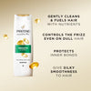 Pantene Active Nutri Plex - Smooth and Sleek Shampoo (500ml) gently cleanses, nourishes hair, offers frizz control for dull hair, protects inner bonds, enhances shine, and leaves hair silky smooth.